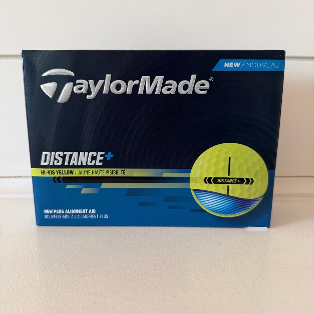 TaylorMade Distance+ Golf Balls - High-Visibility Yellow